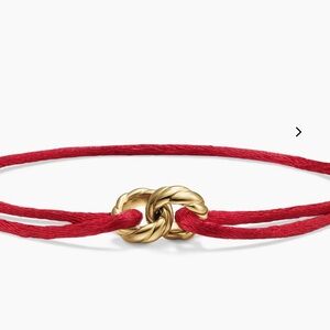 Red Cord Cable Two-Tone sculpted bracelet adjustable